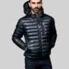 Men's Classic Leather Padded Moto Style Puffer Jacket