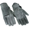 Premium Grey Leather Cruiser Gloves