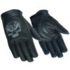 Reflective Skull Short Leather Gloves