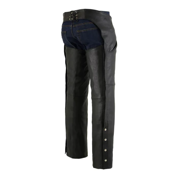 Men's Leather Chaps with Slash Pocket and Thermal Liner - Image 5