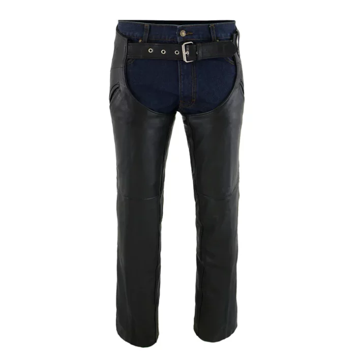 Men's Leather Chaps with Slash Pocket and Thermal Liner - Image 6