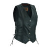 Women's Braided Adjustable Leather Motorcycle Vest