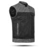 Diamond Stitch Black Suede Leather Motorcycle Vest