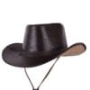 Brown Leather Indiana Jones Western Cowboy Hat