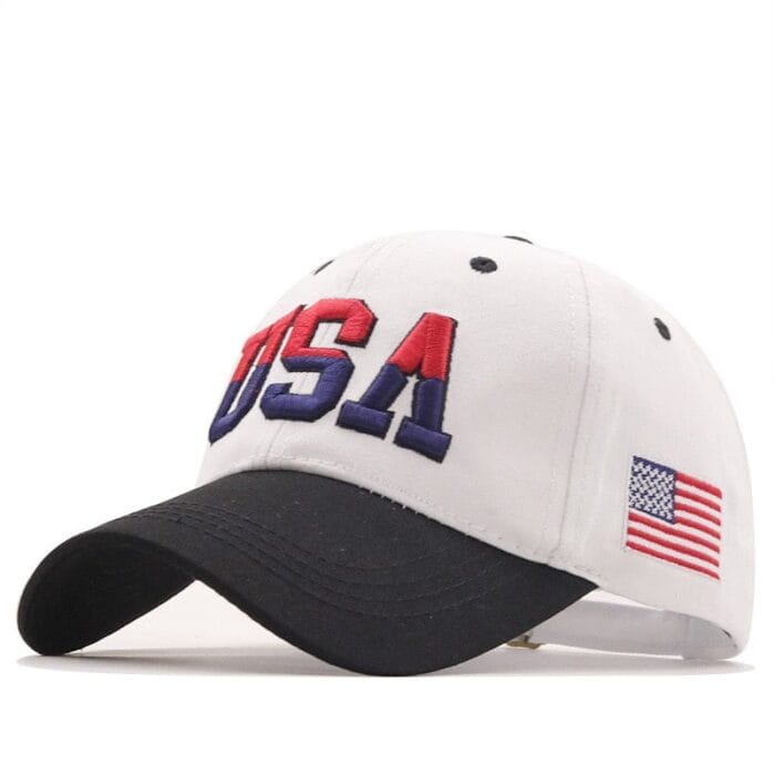 USA Flag 3d Embroidered Cotton Soft Baseball Style Cap - Image 11