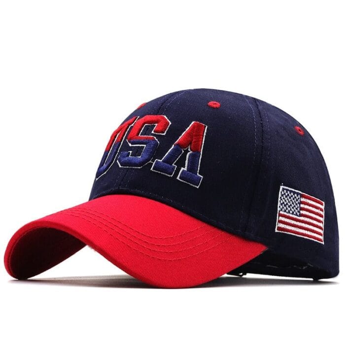 USA Flag 3d Embroidered Cotton Soft Baseball Style Cap - Image 12