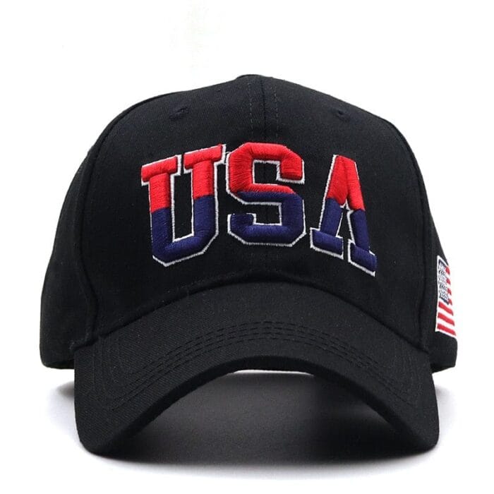USA Flag 3d Embroidered Cotton Soft Baseball Style Cap - Image 6