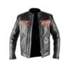 Men's Harley-Davidson Motorcycle Biker Leather Jacket Stand Collar Long Sleeve Zipper Slim Fit