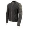 Men's Distressed Brown Leather Café Racer Jacket