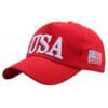 USA Flag Embroidered Cotton Soft Baseball Style Cap