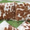 2 Set Decorative Pillows Covers Cow Skin Sofa Cushion Cover Throw Pillowcase