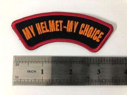 My Helmet My Choice Biker Vest Patch