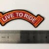 Live To Ride Motorcycle Vest Patch