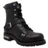 Men's 6" YKK Zipper Black Motorcycle Boots