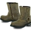 Men's Side Zipper Brown Waterproof Boots