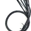 Long Motorcycle Whip Soft Genuine Cow Leather Black 1/2" Diameter