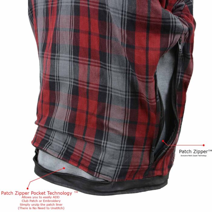 Men's Waxed Denim Moto Jacket With Armor - Image 8